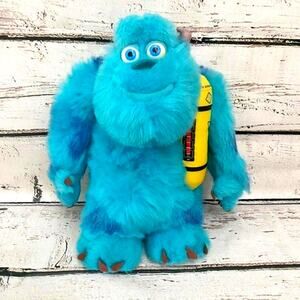 DISNEY 2001 Monsters Inc Sulley Interactive Talking Plush Scream Canister 14"